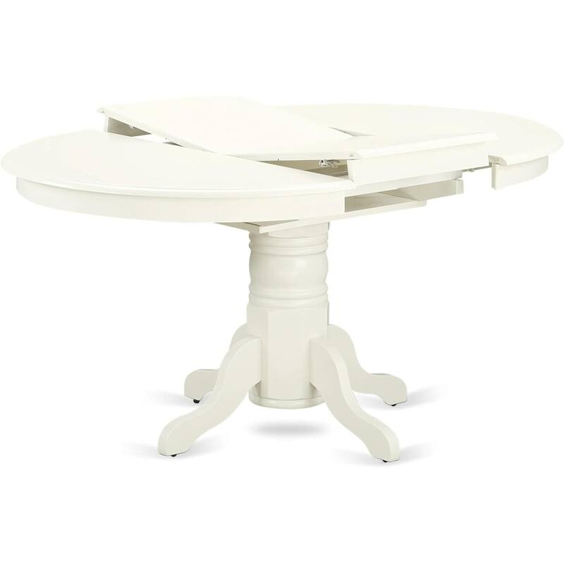 Oval Dining Room Set - 7 Piece Table & Chair Set, Linen White & Willow Green