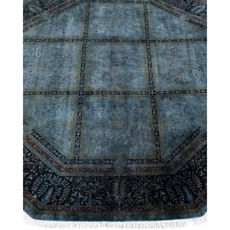 Fine Vibrance One-of-a-Kind Hand-Knotted Area Rug - Gray, 6' 1" x 6' 1" - 6' 1" x 6' 1"