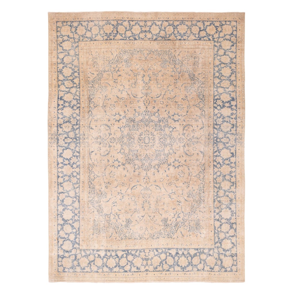 ECARPETGALLERY Hand-knotted Antalya Vintage Beige Wool Rug - 9'11 x 13'3