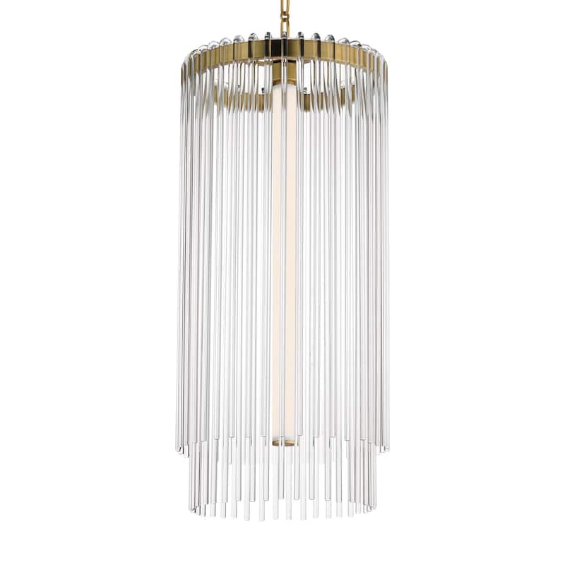 Maxim 38426CL Jolie 14" Wide LED Pendant - Natural Aged Brass