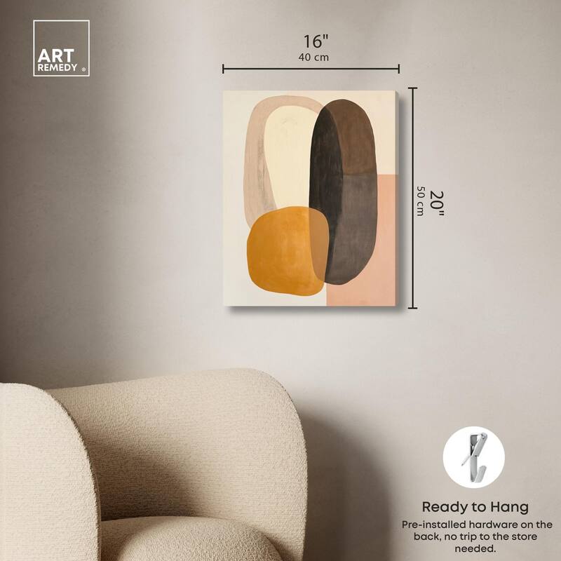 Burnt Ochre Orbit Canvas by Art Remedy, Gallery Wrapped