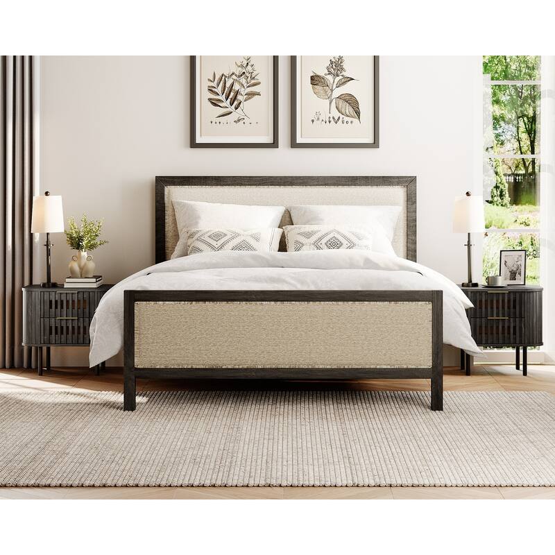 WAMPAT Fluted 2-Drawer Nightstand