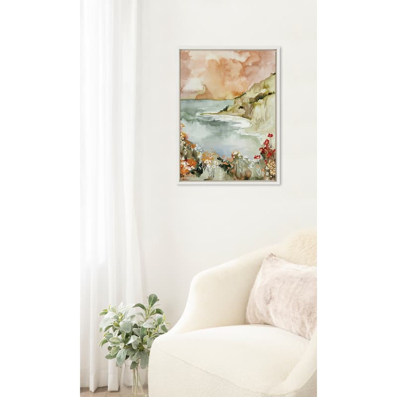 Kate and Laurel Sylvie Landscape 04 Framed Canvas by Annie Quigley