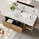 preview thumbnail 2 of 73, 48" Modern Floating Single Bathroom Vanities with Sink, Brown or Natural wood, 2 Drawers