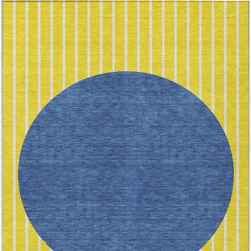 HomeRoots Striped Transitional Rectangle Outdoor Rug
