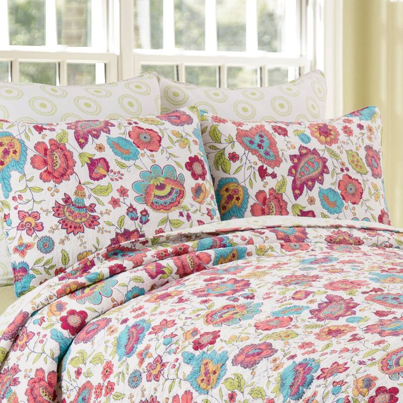 Teagan Cotton Quilt Set - Reversible and Machine Washable