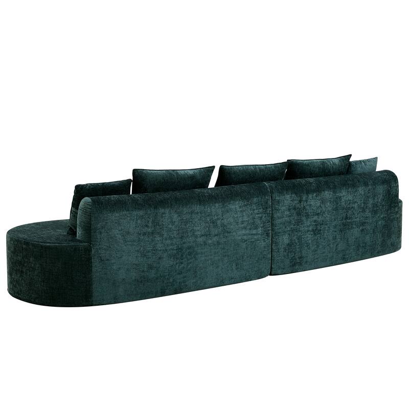 Christopher Knight Home - Curved Modular 138.6" Upholstered Sectional Sofa