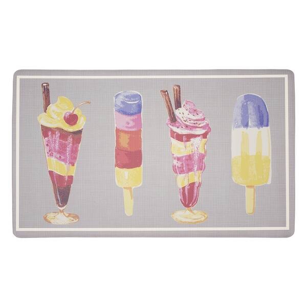 Laura Ashley Ice Lollies Stands AntiFatigue Gelness Multicolor Kitchen Mat 1'6 x 2'6 Bed
