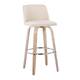 Option Cream Noise Fabric/Round Chrome Footrest