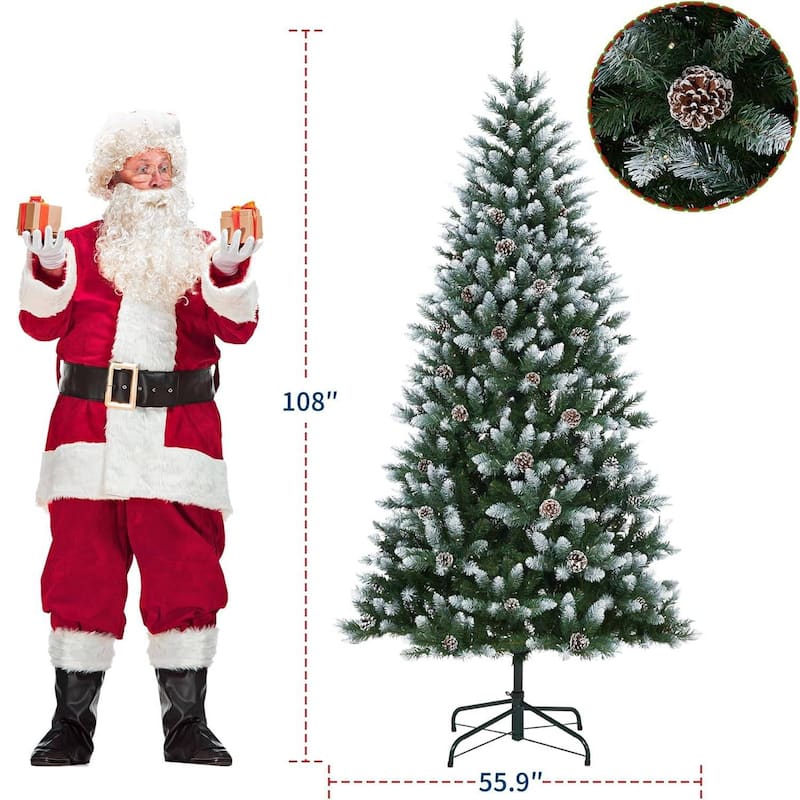 Metal Base Artificial Christmas Tree for Home, Office, Party, Holiday Decor - N/A