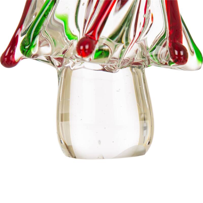 Glitzhome Table Decor Glass Christmas Tree