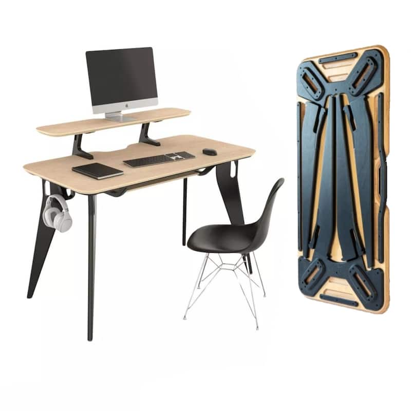 Hoek Desk Bundle - Birch with Black Legs