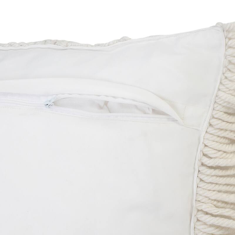 Sevita Hand Made Macrame Indoor Outdoor Throw Pillow
