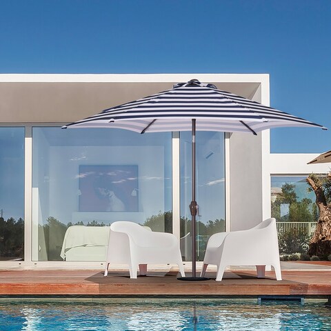 8.6 ft. Umbrella Patio Table Umbrella with Push Button Tilt,Crank