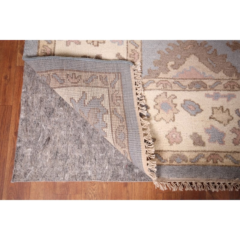 Blue Oushak Oriental Area Rug Handmade Wool Carpet - 8'2" x 10'2"