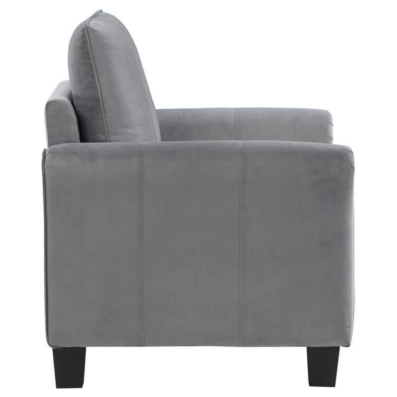Davis Traditional Upholstered Rolled Arm Sofa Grey