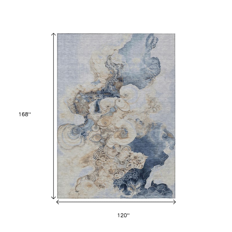 HomeRoots Abstract Transitional Rectangle Outdoor Rug