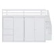 preview thumbnail 24 of 38, Roomfitters Full Size Wood Loft Bed with Built-In Wardrobes, Cabinets and Drawers