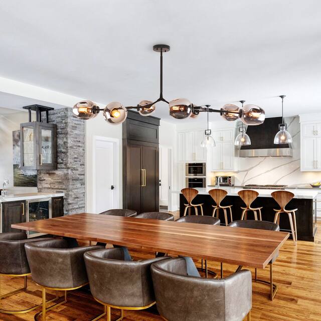 Belladepot Modern Full-angle Adjustable Chandelier with Smoked Glass Shades