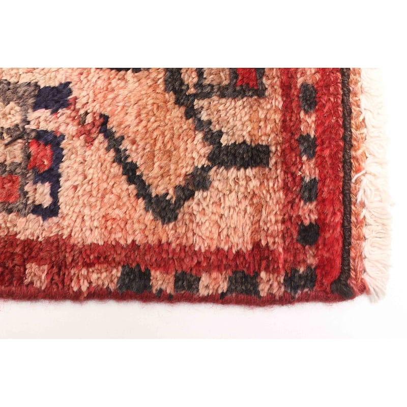 ECARPETGALLERY Hand-knotted Melis Vintage Red Wool Rug - 4'2 x 6'4