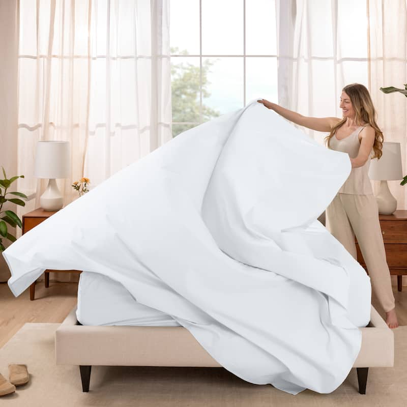 Bare Home Organic Cotton Sheet Set - Crisp Percale Weave