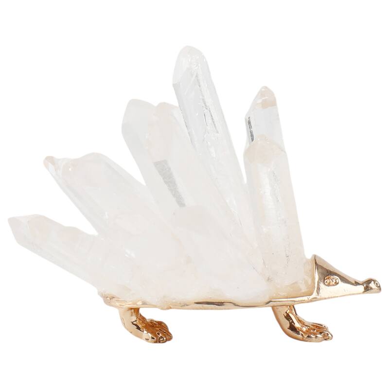 Stone Metal Decorative Object Animal Figurine Spikes Accent - 2" White - 2" x 2" x 2"