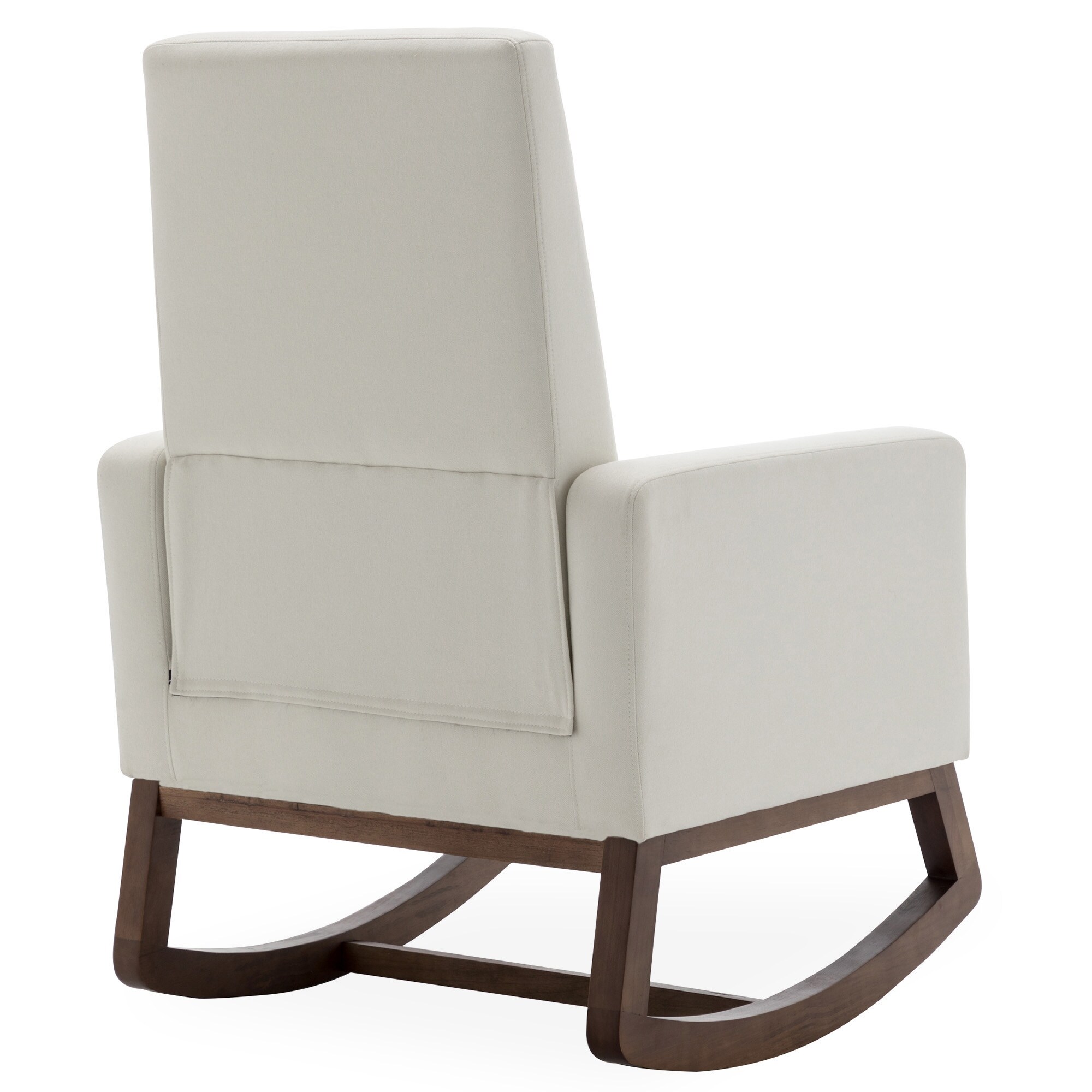 Belleze Rocking Chair Upholstered Arm Chair Padded Seat White Standard On Sale Overstock 30329724 3 by illum wikkelsø for niels eilersen, denmark, 1960s. belleze rocking chair upholstered arm chair padded seat white standard