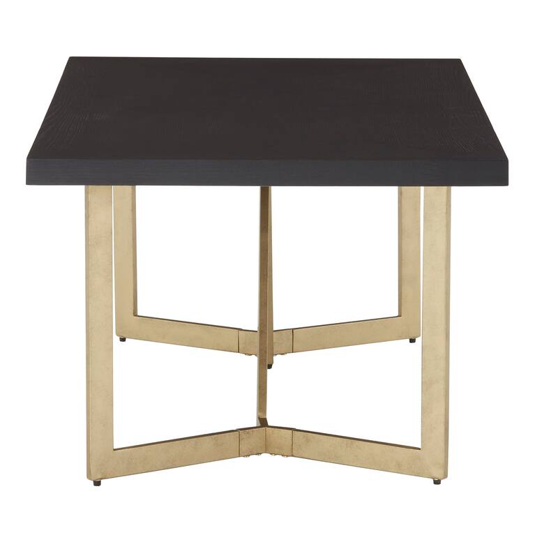 Cheyenne Black and Gold Metal Base Table Set by iNSPIRE Q Modern