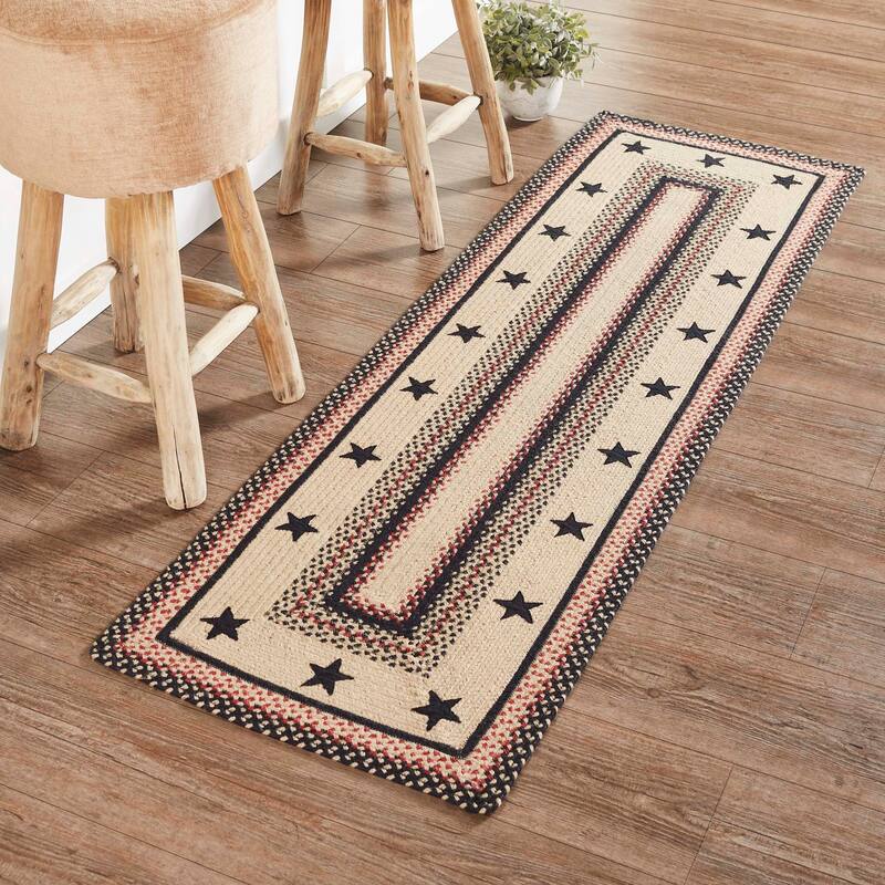 Colonial Star Jute Rug/Runner Rect w/ Pad 22x72 - 2' x 6' Runner - 2' x 6' Runner - Tan