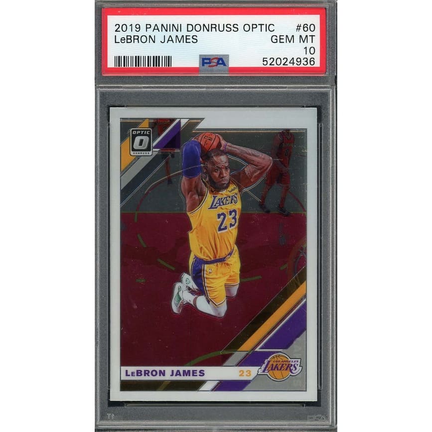 LeBron James 2019 Panini Donruss Optic Basketball Card #60 Graded PSA 10 - 8'6" x 11'6"