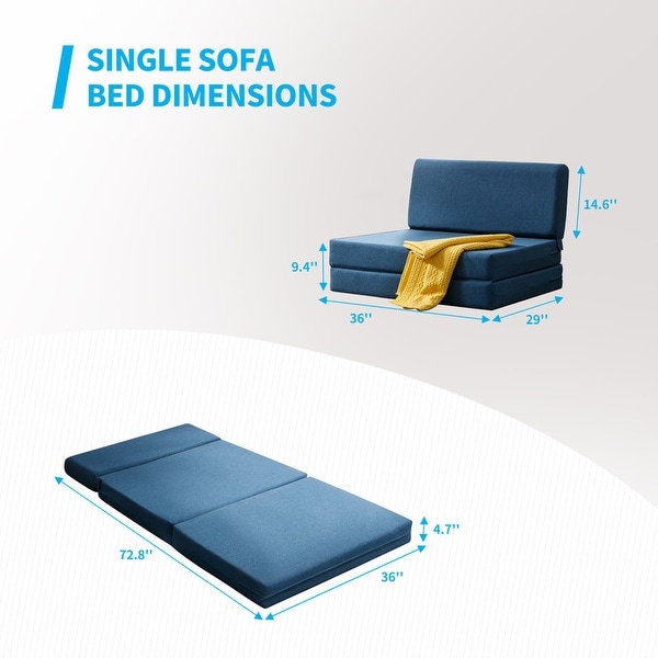 Mixoy Folding Sofa Bed,Fold Down Couch Bed Sleeper Chair Couch for