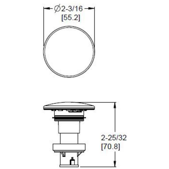Pfister 972-098 Push and Seal Drain with Overflow - Chrome - Chrome