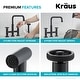 preview thumbnail 19 of 165, Kraus Urbix Industrial Solid Brass Kitchen Faucet