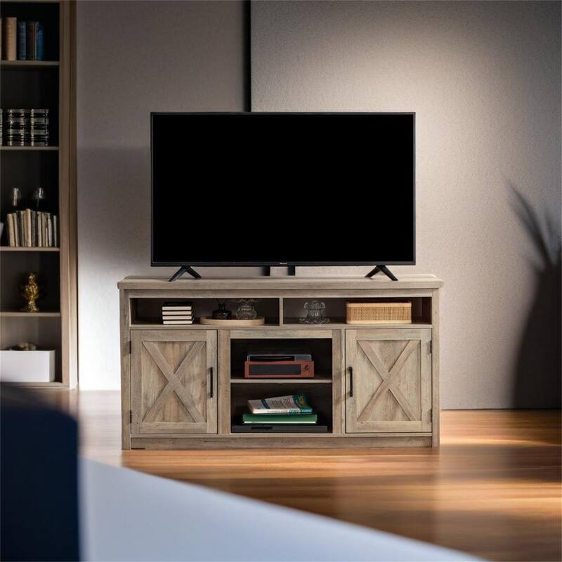 Farmhouse Barn door TV Media Stand
