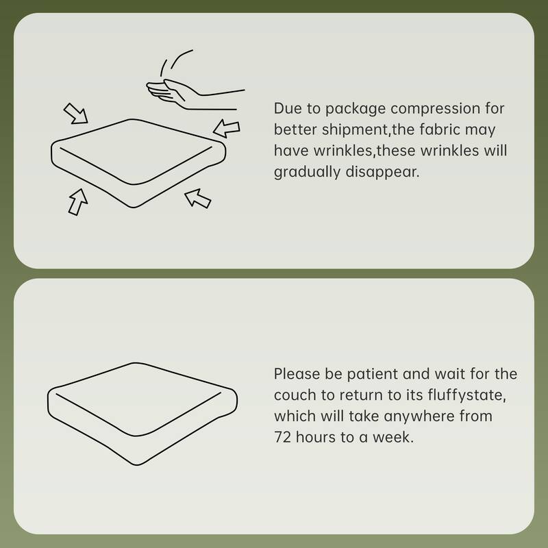 4-Seat Teddy Fabric No Assembly 32D High Density Sponge Boneless Sofa