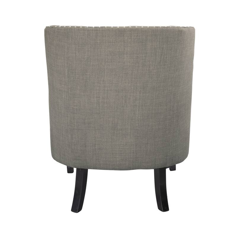 Modern Traditional Chenille Accent Chair with Elegant Nailhead Trim