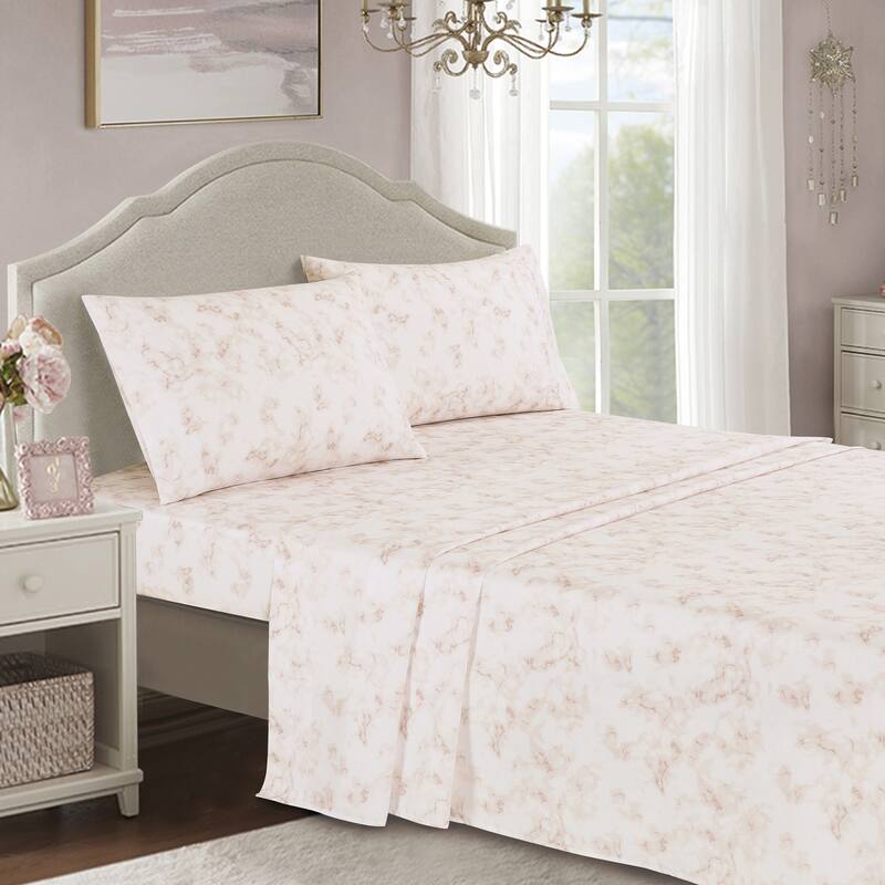 7 pieces abstract bed in a bag comforter set