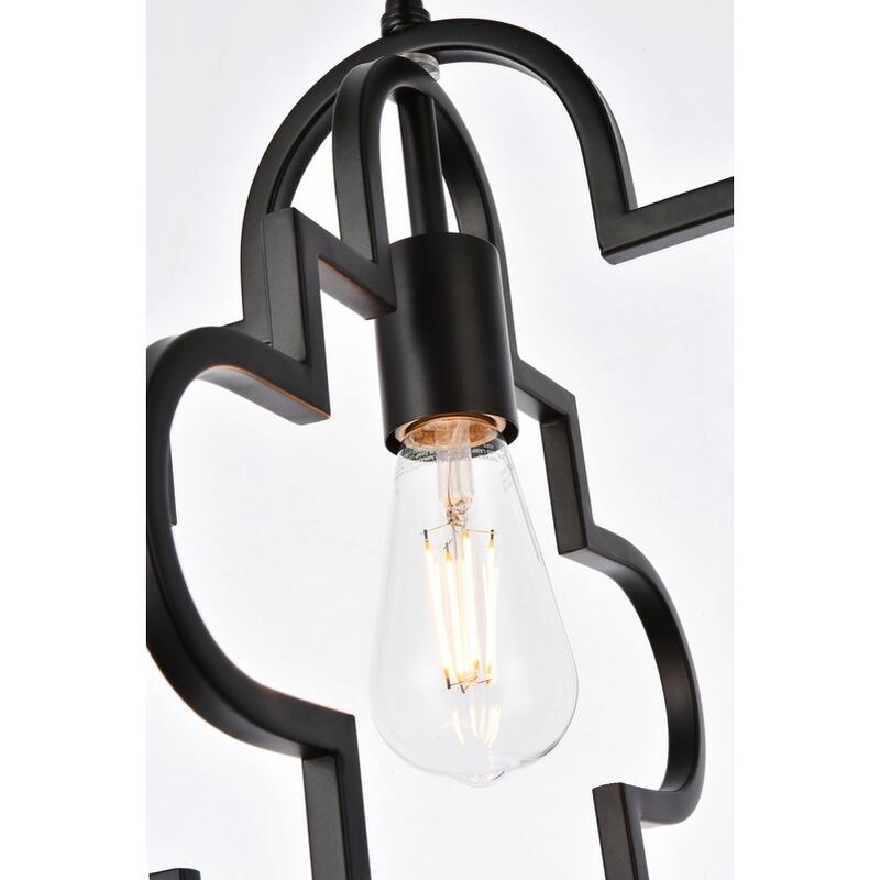 Sage 1 Light Pendant in black - 15 Inch