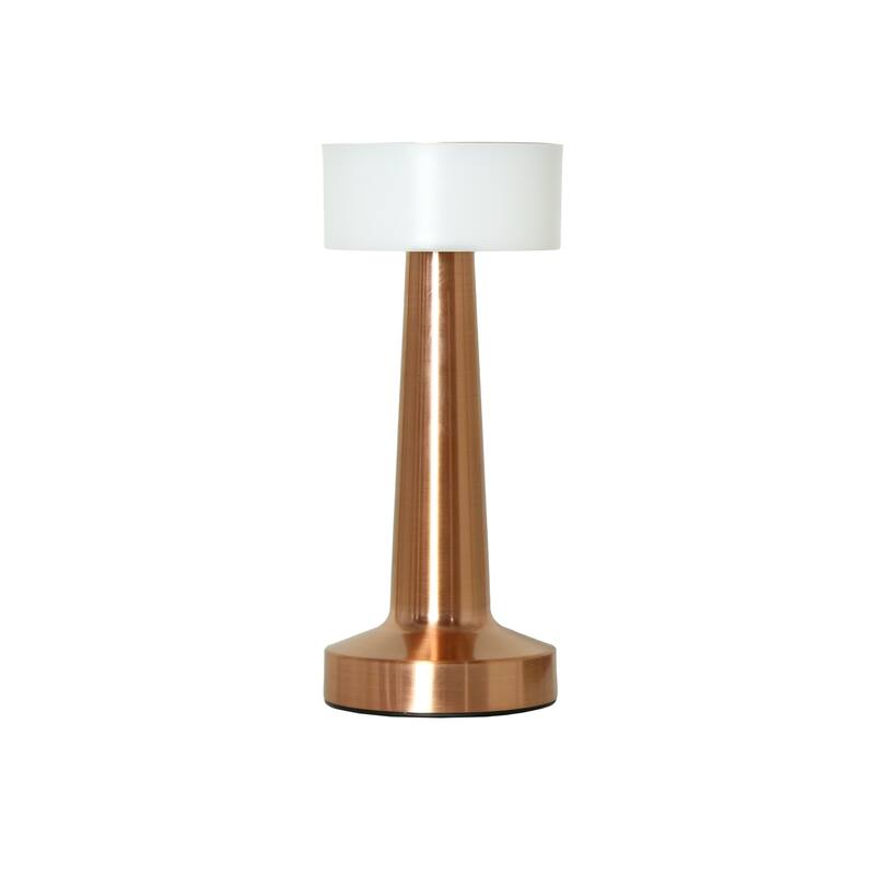 LED Lighted Saucer Mini Touch Sensor Desk Lamp - 8.5" - Copper Finish