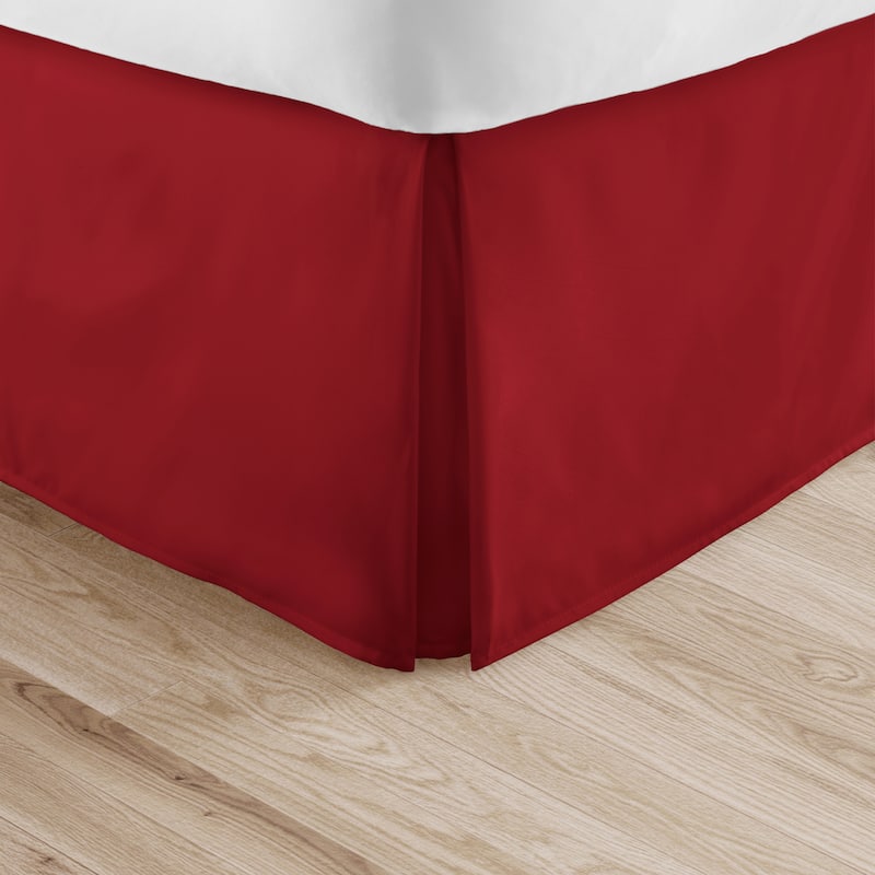 Becky Cameron Pleated 14-inch Drop Bed Skirt - Full - Burgundy