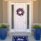preview thumbnail 2 of 7, Stars and Stripes Glittered Patriotic Artificial Twig Wreath - 24"