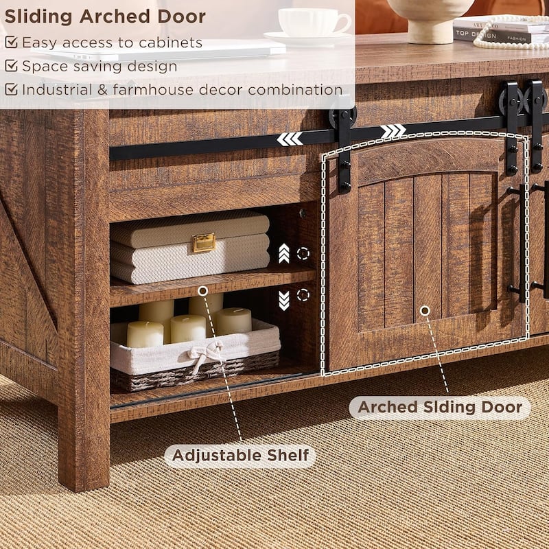 Farmhouse Lift Top Coffee Table, Rustic Wood Center Table