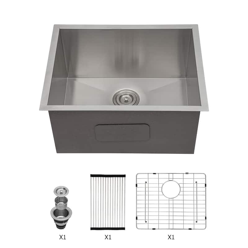 Stainless Steel Undermount Laundry Sink - Silver