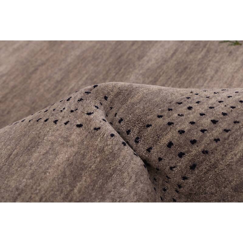 ECARPETGALLERY Hand Loomed Kashkuli Gabbeh Grey Wool Rug - 5'1 x 7'10