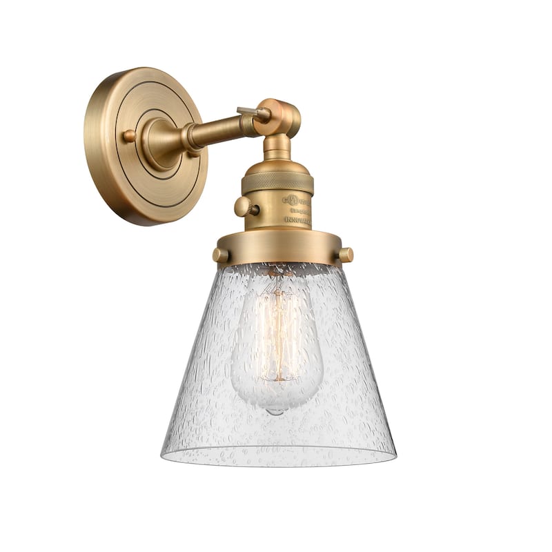 Innovations Lighting Small Cone Single Light 10" Tall Bathroom Sconce