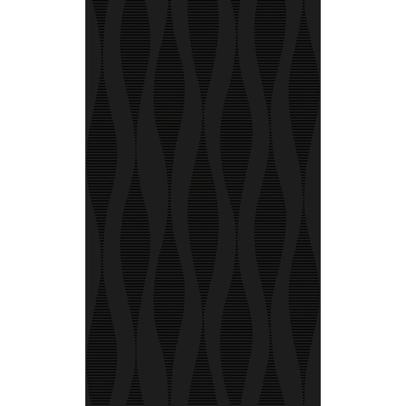 Seabrook Designs Harmony Ikat Waves Non-Woven Unpasted Wallpaper - 20.9 in. W x 33 ft. L - Metallic Carbon