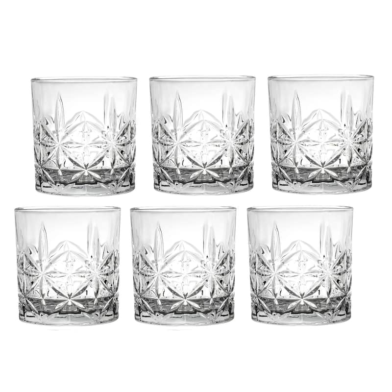 Lorren Home Trends 11 OZ Double Old Fashion Glass, Set of 6