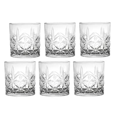 Lorren Home Trends 11 OZ Double Old Fashion Glass, Set of 6