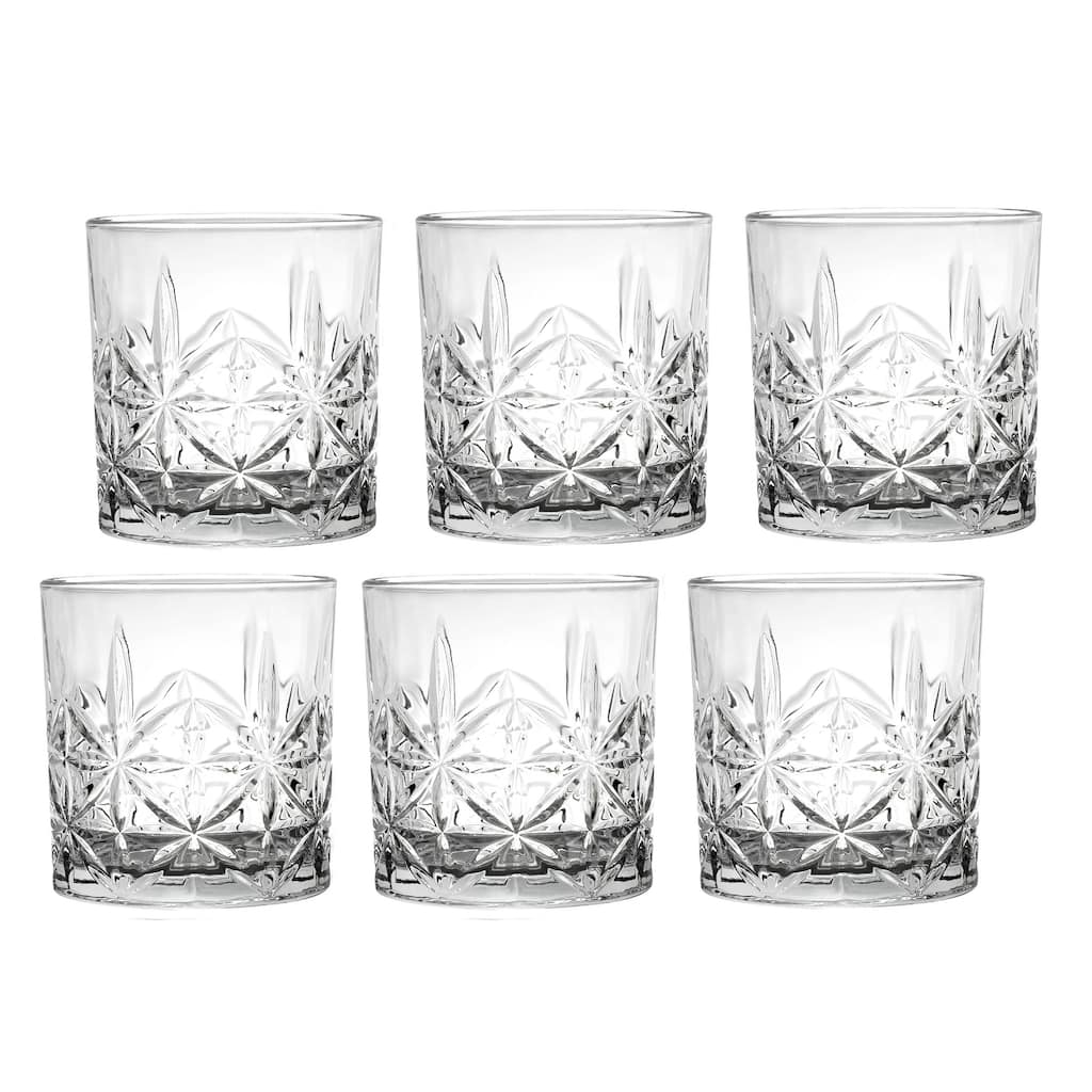 Lorren Home Trends 11 OZ Double Old Fashion Glass, Set of 6