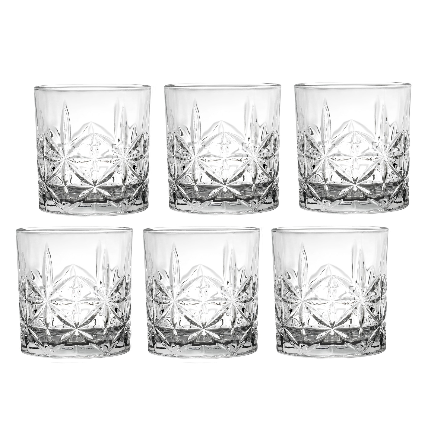 Lorren Home Trends 11 OZ Double Old Fashion Glass, Set of 6